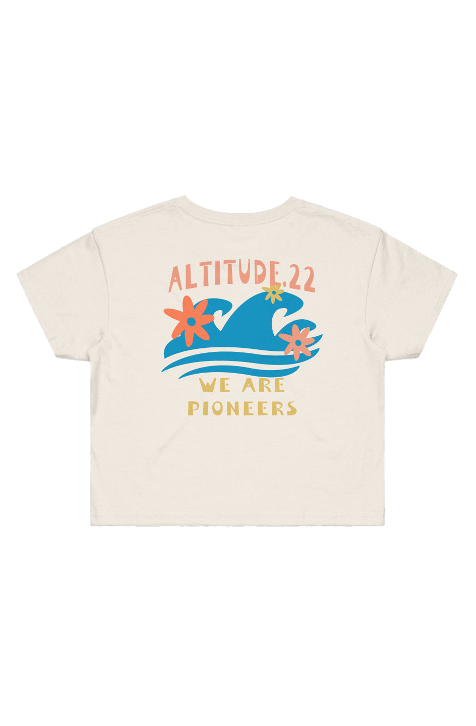 ALTITUDE22 FLOWERS AND WAVES CROP TEE