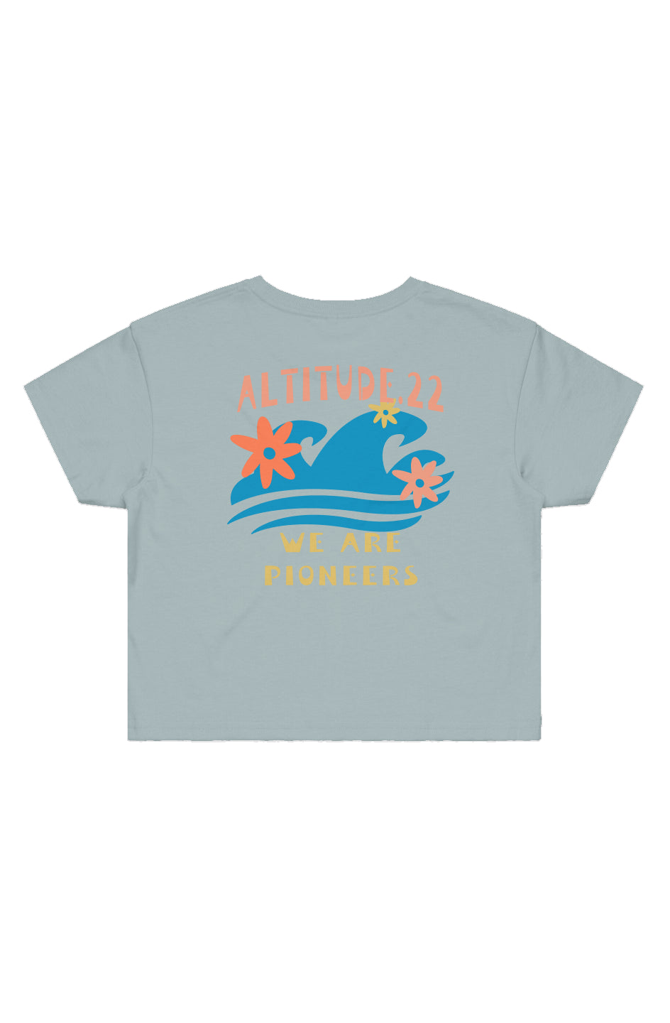 ALTITUDE22 FLOWERS AND WAVES CROP TEE